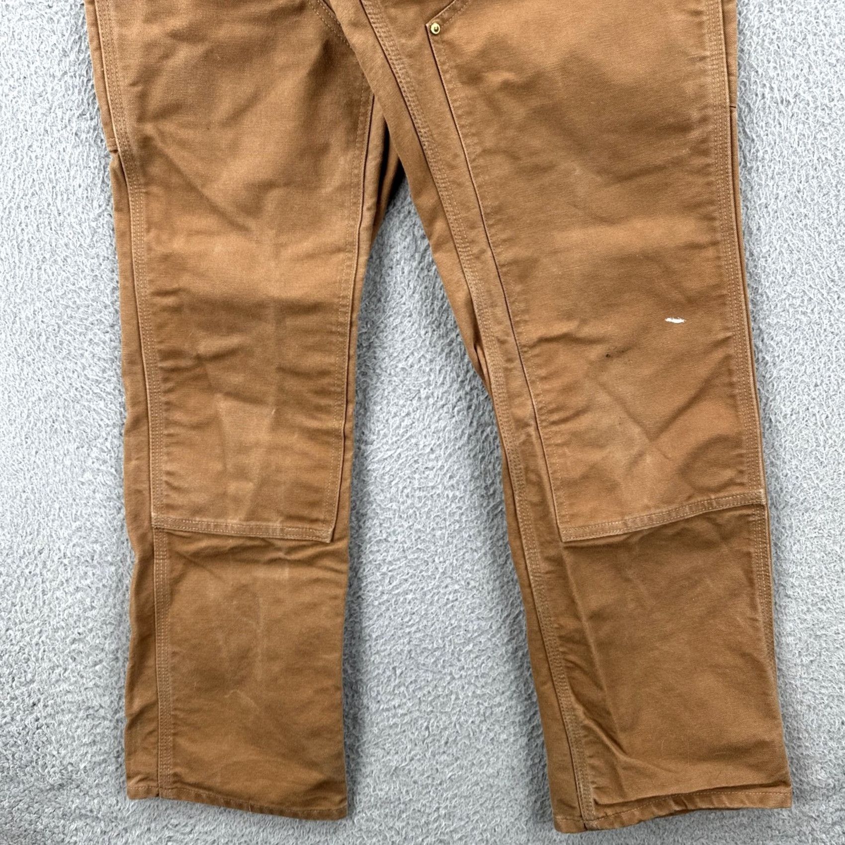 Carhartt Carhartt Pants Adult 29x32 Regular Brown Duck Canvas Carpenter EUC Mens Workwear Casual 90s Grunge USA Belt Zip Button Size US 29 - 4 Thumbnail