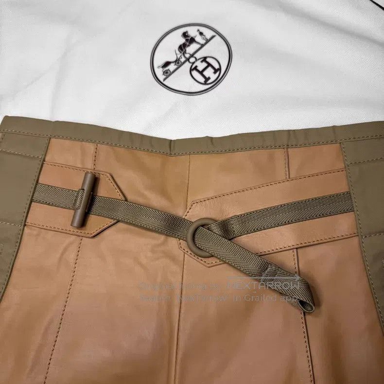 Hermes Hermes Fashion Color Blocked Sheepskin Short Pants Size 42" / US 20 - 3 Thumbnail