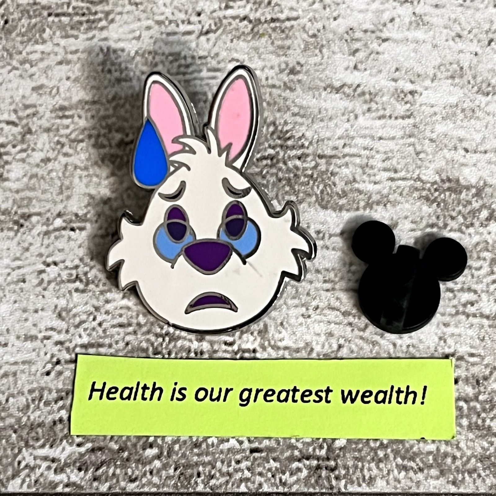 Disney Disney Pin White Rabbit Exhausted Emoji - Wonderland Size ONE SIZE - 1 Thumbnail