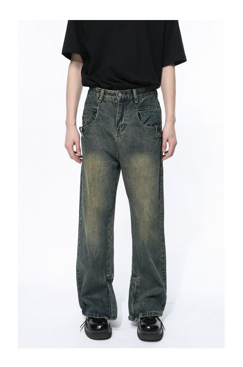 Japanese Brand × Jean Blue Washed Distressed Zipper Jeans Size US 33 - 3 Thumbnail