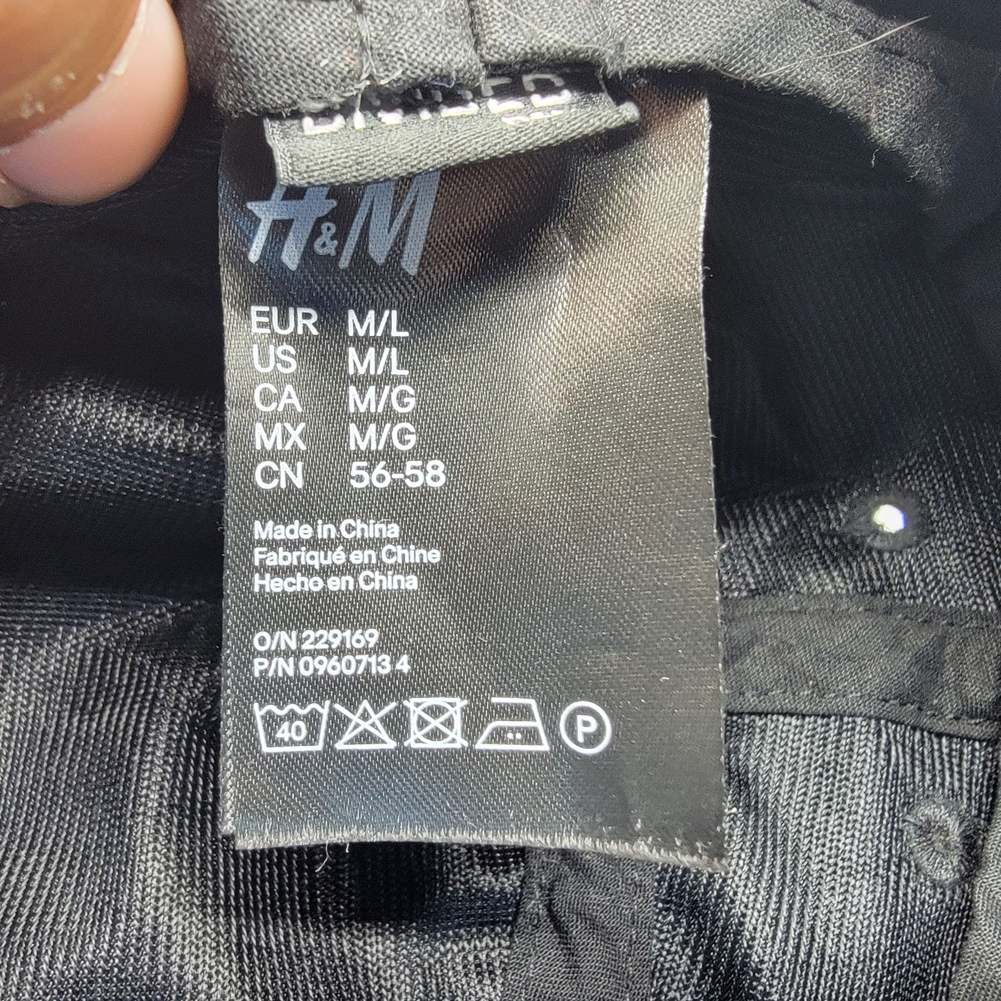 H&M H&M Black Medium Large Bucket Hat Casual Outdoors Fashion Co Size ONE SIZE - 6 Thumbnail