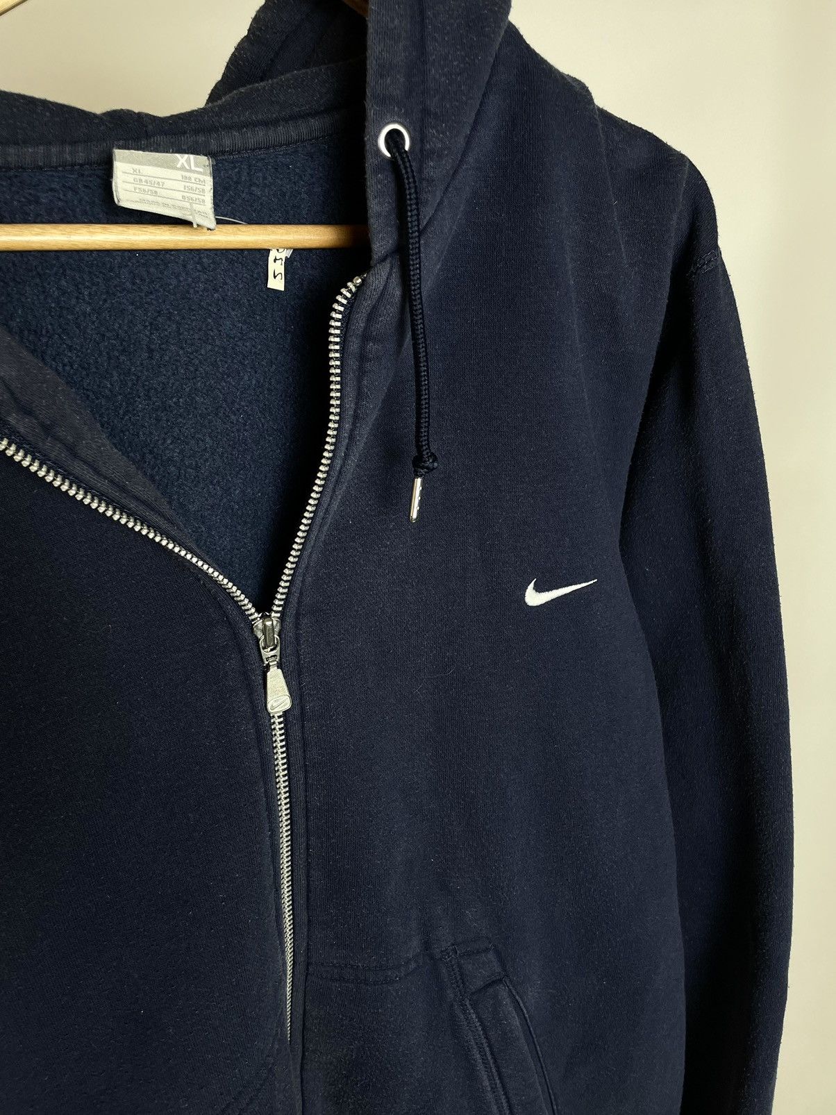 Nike Nike 🌚 Vintage full zip blue small logo hoodie sweatshirt Size US XL / EU 56 / 4 - 6 Thumbnail