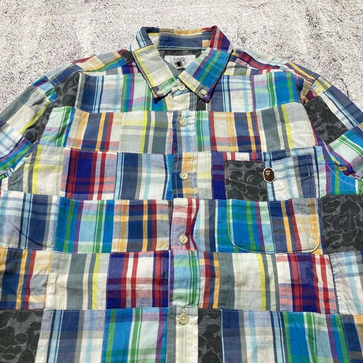 Bape OG Bape A Bathing Ape Camo Patchwork Long Slevee Shirt Size US S / EU 44-46 / 1 - 4 Thumbnail
