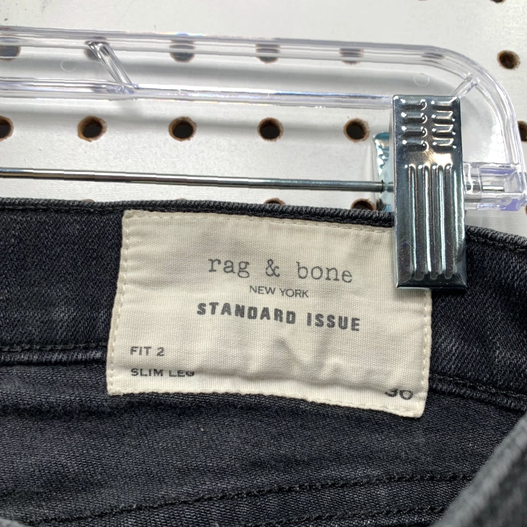 Rag & Bone rag & bone Skinny Denim Jeans Mens 30x32 Slim Leg Punk 2 Button Fly Blue Denim Jeans Mens Size 30 32 Slim Fit Punk mid rise 5-pocket Dinosaur? Size US 30 / EU 46 - 4 Thumbnail