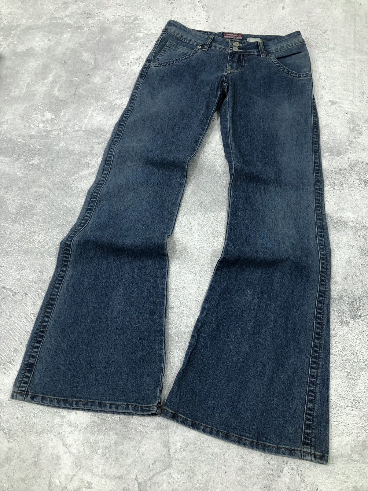 If Six Was Nine 2000s UnionBay Faded Flared Pants Size US 28 / EU 44 - 2 Thumbnail