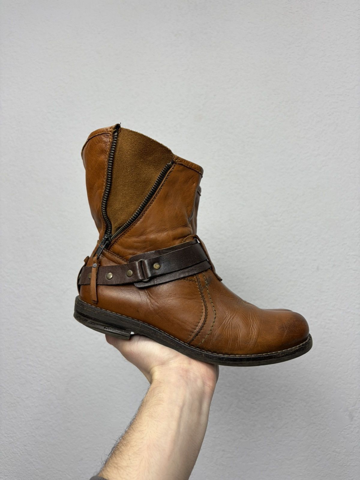 A.S.98 Vintage AS98 Buckle Biker Boots Rick Owens Style Airstep Size US 7 / IT 37 - 6 Thumbnail