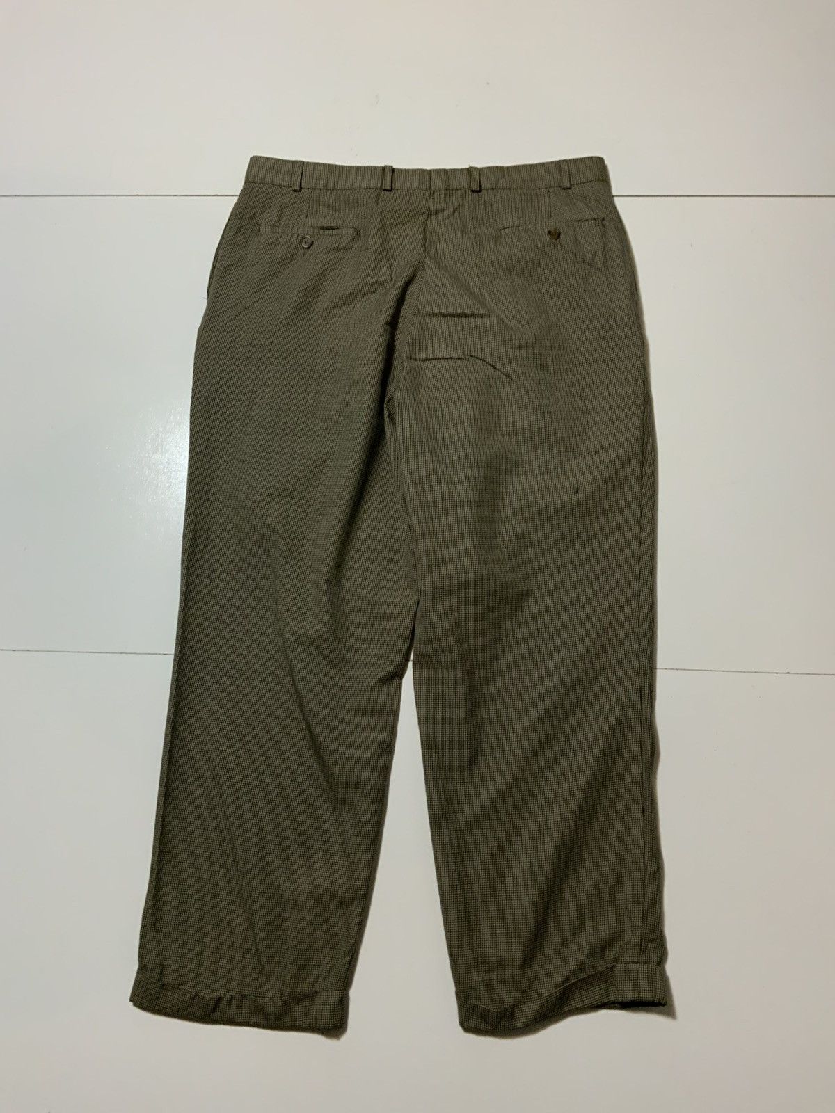 Polo Ralph Lauren × Vintage Vintage Ralph Lauren Wool Houndstooth Pleated Cuffed Pants Size US 38 / EU 54 - 3 Thumbnail