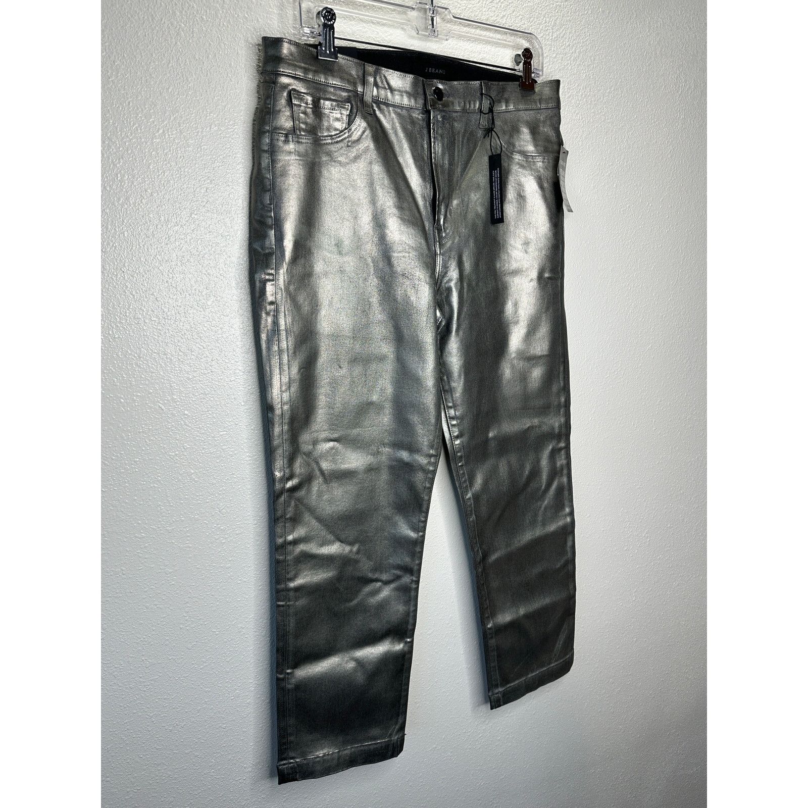 J Brand NWT J Brand Silver High Rise Crop Cigarette Jeans 32 / 14 Size 36" / US 14 / IT 50 - 3 Thumbnail