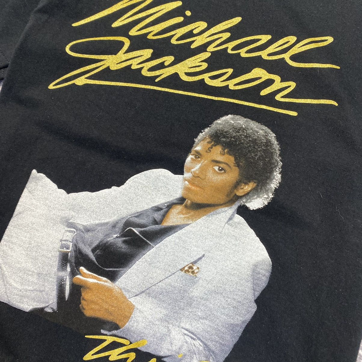 Band Tees Vintage Michael Jackson Big Graphic Logo Thrilles tee Size US S / EU 44-46 / 1 - 4 Thumbnail