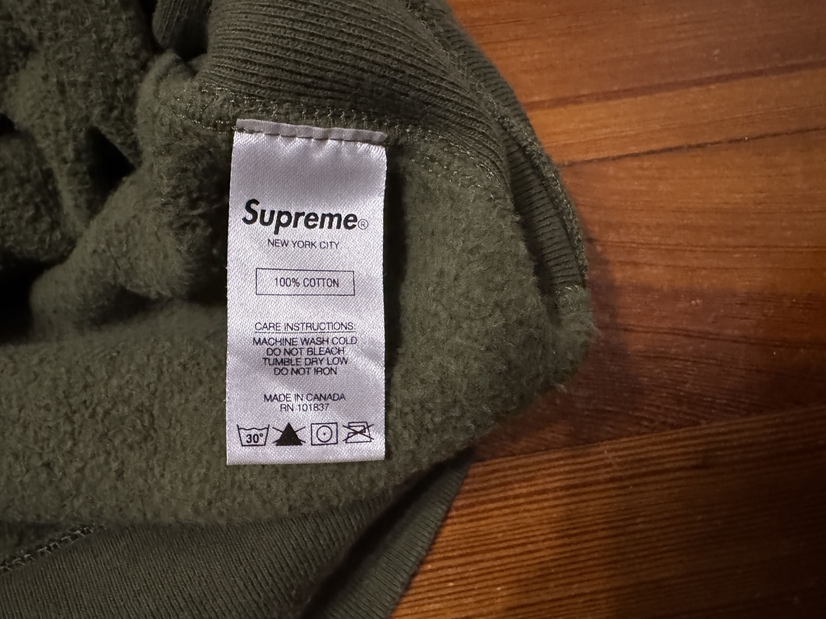 Supreme Supreme Tonal S Logo Hoodie Sweatshirt FW17 Dark Olive Green Size US M / EU 48-50 / 2 - 9 Thumbnail