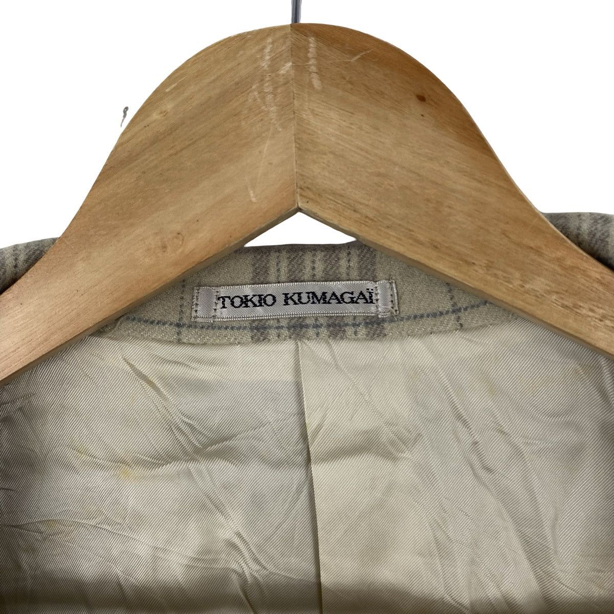 Tokio Kumagai Vintage TOKKO KUMAGAI Plaid Double Breasted Blend Blazer Size S / US 4 / IT 40 - 9 Thumbnail