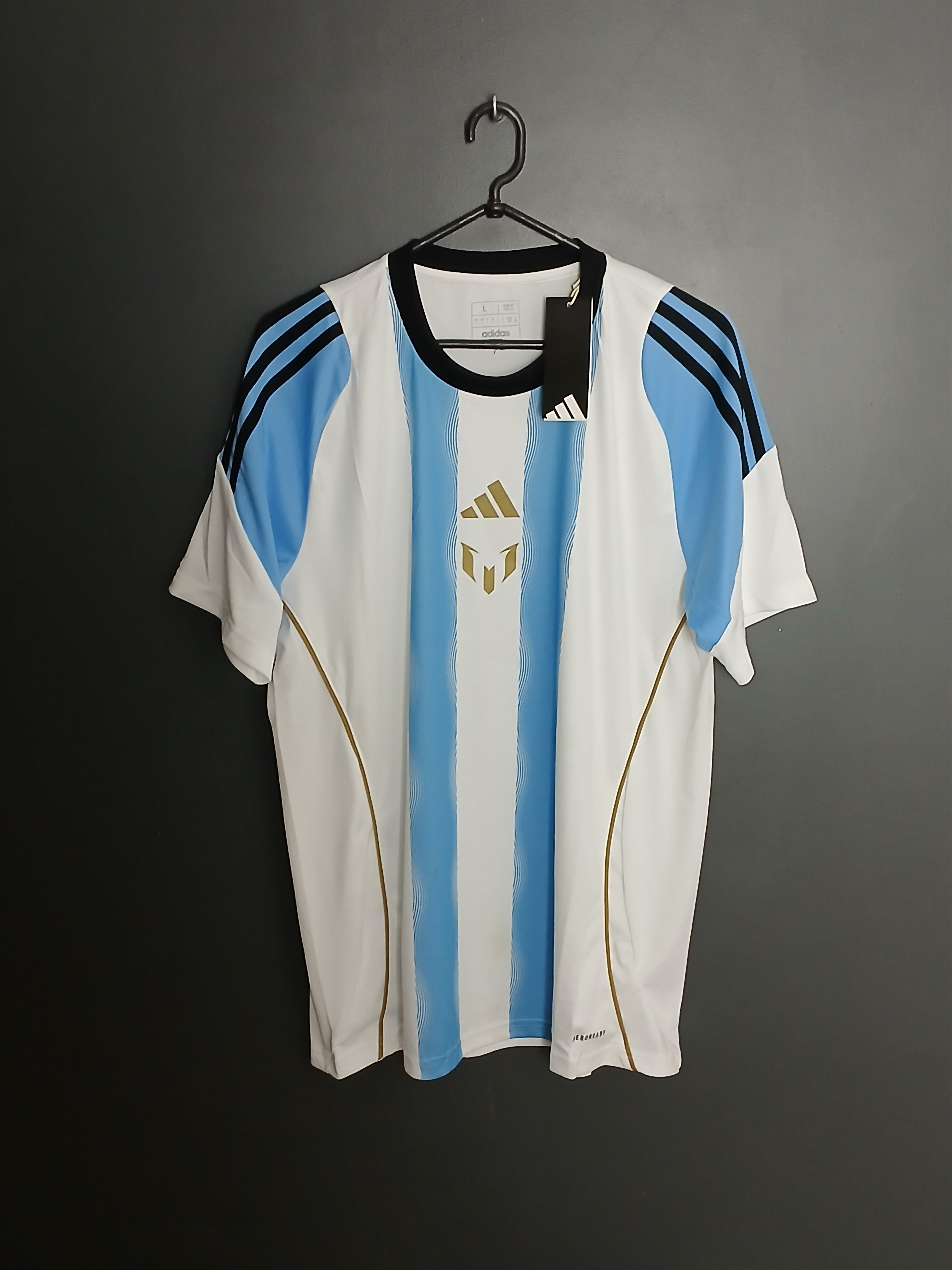 Adidas New Argentina Messi Training Jersey T-Shirt Size US L / EU 52-54 / 3 - 1 Thumbnail