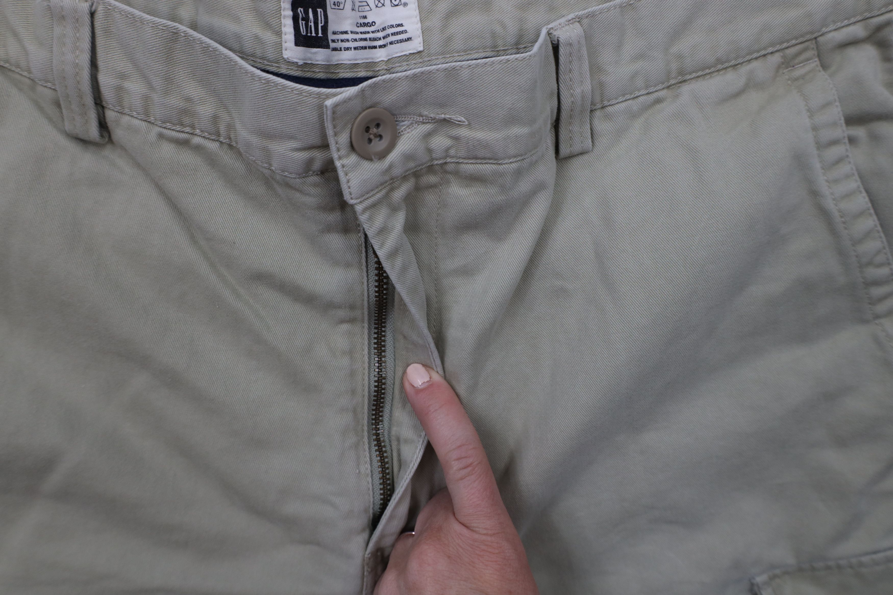 Gap × Vintage Vintage 90s Y2K Gap Fleece Lined Wide Leg Cargo Pants Beige Size US 40 / EU 56 - 6 Thumbnail
