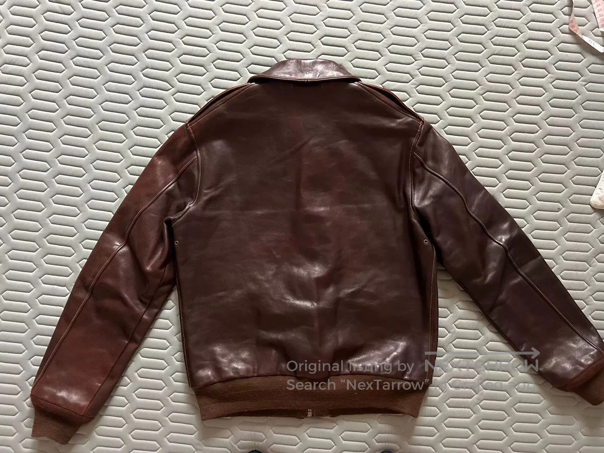 Japanese Brand soft brown A2 pilot jacket with colorful details. Size US M / EU 48-50 / 2 - 2 Thumbnail