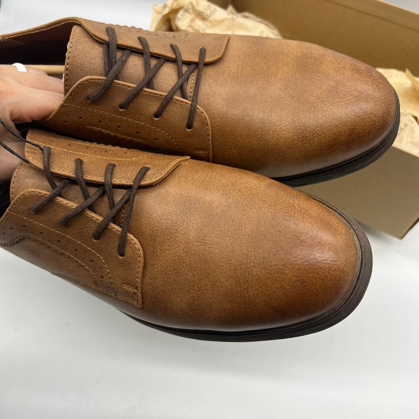 Other Frye and Co. Mens Grant Cognac Oxford Shoes Brown Size US 12 / EU 45 - 9 Thumbnail