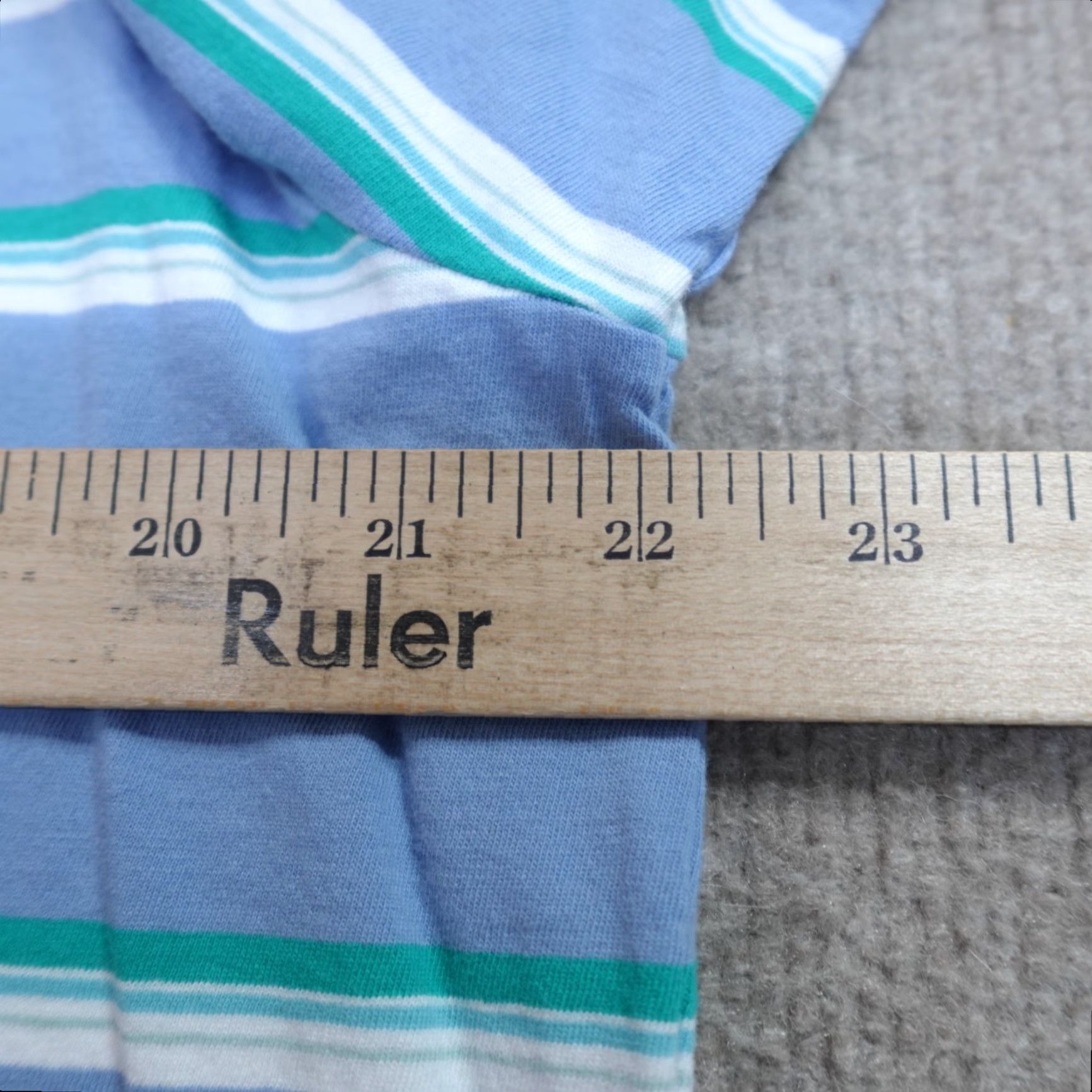 Vintage Criquet Polo Shirt XL Blue Striped Organic Cotton Embroidered Polo Shirt Men Golf Blue Embroidered XL Mens Size US XL / EU 56 / 4 - 6 Thumbnail