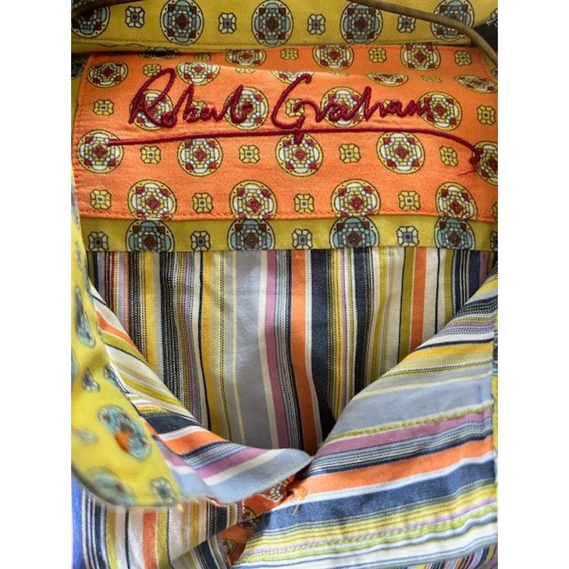Robert Graham Robert Graham Multicolor Stripe Shirt XL Statement Button Up Size US XL / EU 56 / 4 - 4 Thumbnail