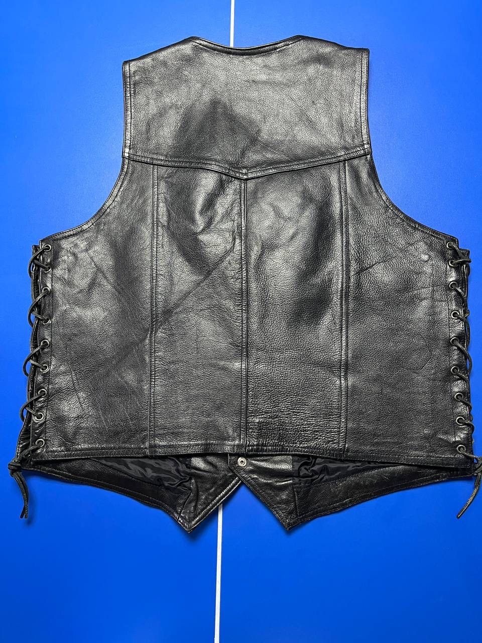 The Leather Shop Leather Motorcycle Biler Vest Size 50S - 12 Thumbnail