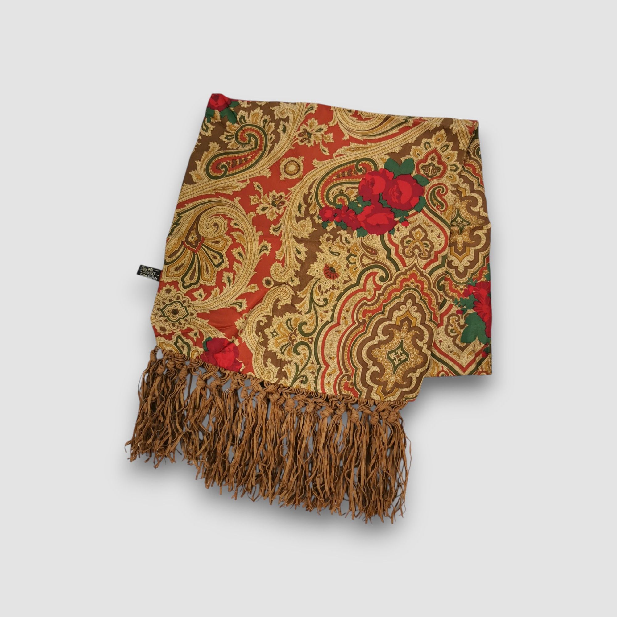Other Vintage Unbranded Scarf Paisley Muffler Wool Silk Scarves Size ONE SIZE - 1 Thumbnail