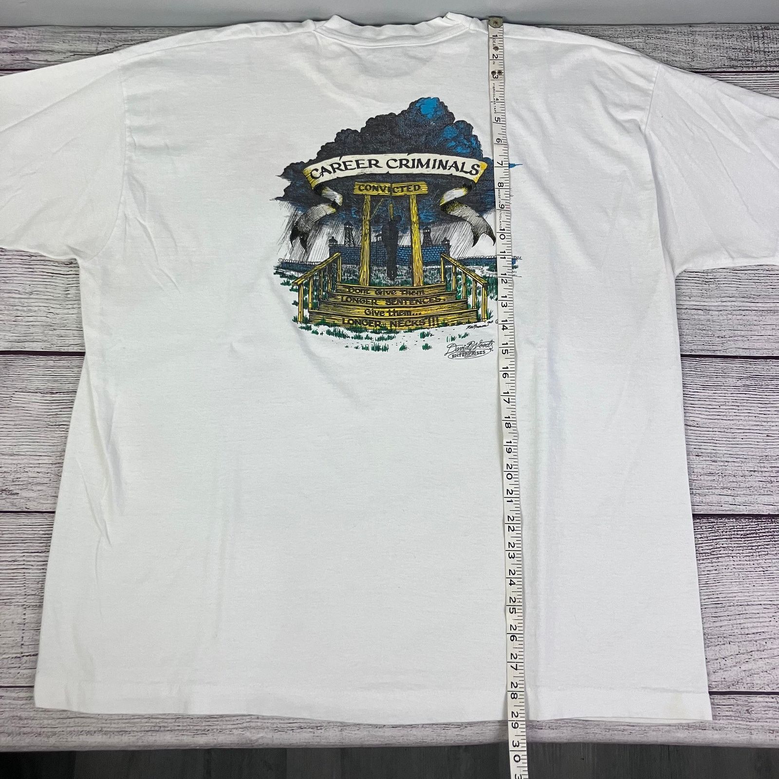 Vintage 1994 Citizens For The Death Penalty Career Criminals T-shirt Size US XL / EU 56 / 4 - 7 Thumbnail