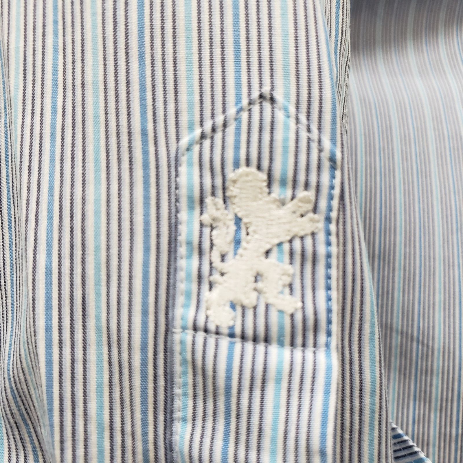 BUGATCHI Bugatchi Uomo Dress Shirt Striped Contrast Cuff 15.5 34/35 Size US S / EU 44-46 / 1 - 8 Thumbnail