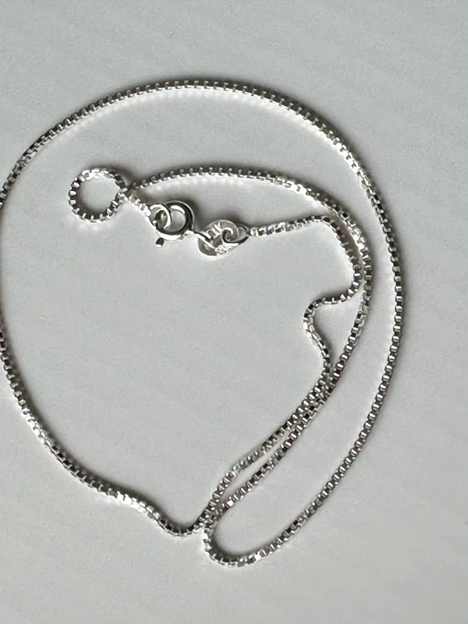 Jewelry × Vintage Unisex 1mm Thin Box Chain Necklace Size ONE SIZE - 4 Thumbnail