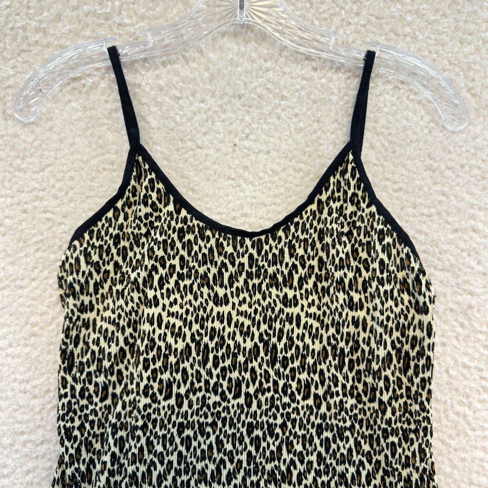 Vintage VINTAGE Petra FAshions Camisole Tank Top Medium Cheetah Leopard Boho Fairy Grunge Whimsigoth Shirt M Beige Womens Size M / US 6-8 / IT 42-44 - 3 Thumbnail