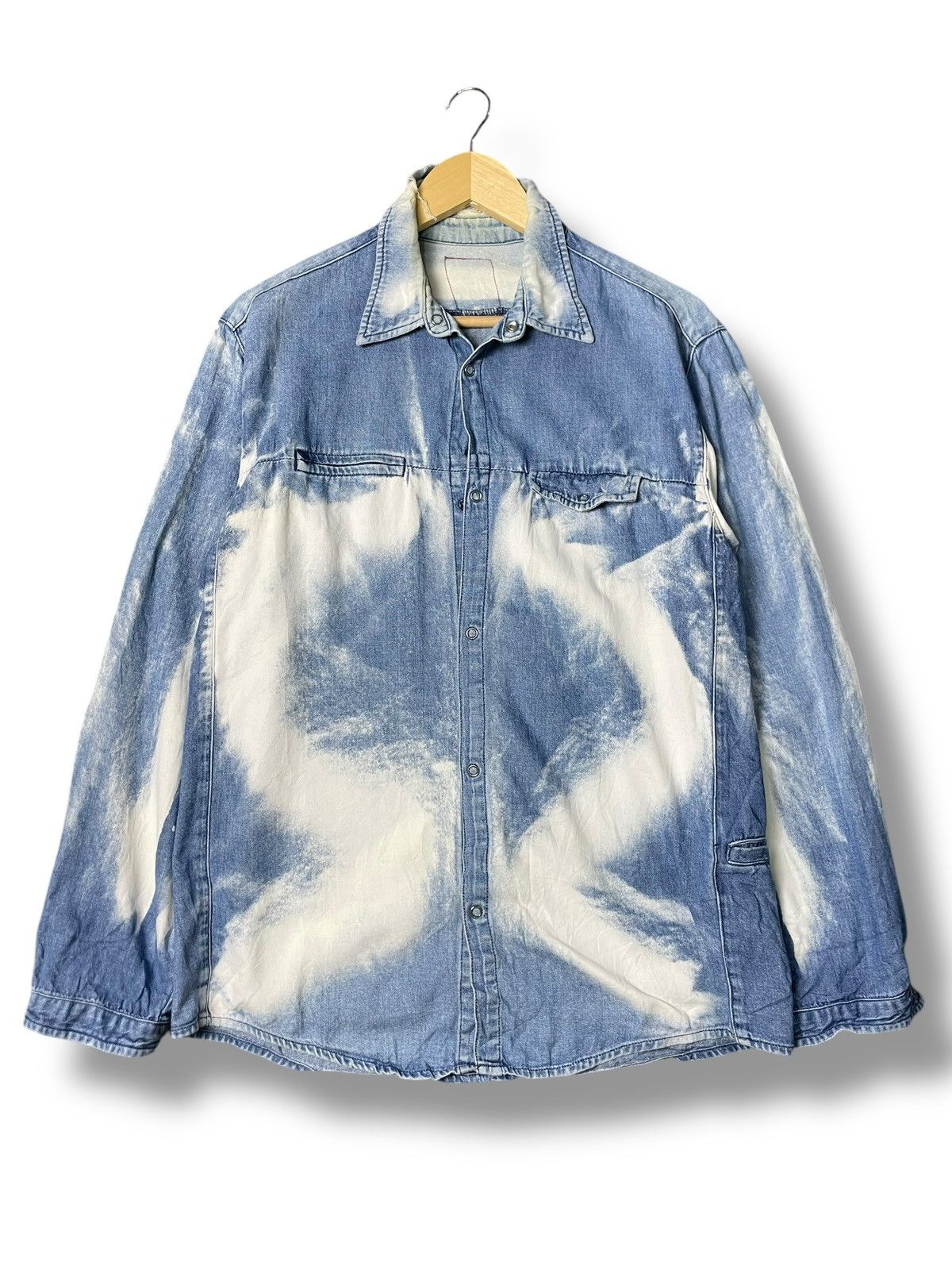 Japanese Brand × Vintage Japanese Brand Button Up Bleached Denim (83) Size US XXS / EU 40 - 1 Thumbnail