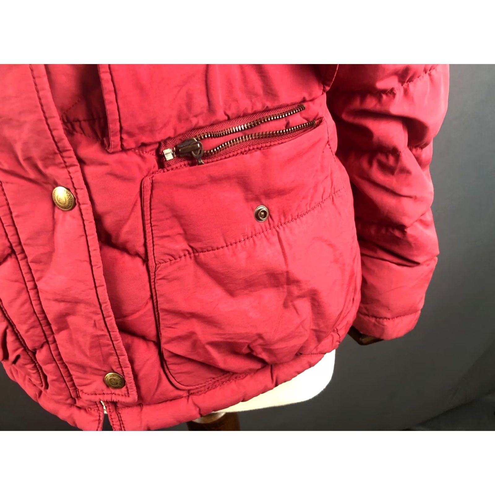 Vintage Polo Jeans Company Ralph Lauren Jacket Women Size M Red Quilted Full Zip Cotton Size 32" / US 10 / IT 46 - 7 Thumbnail