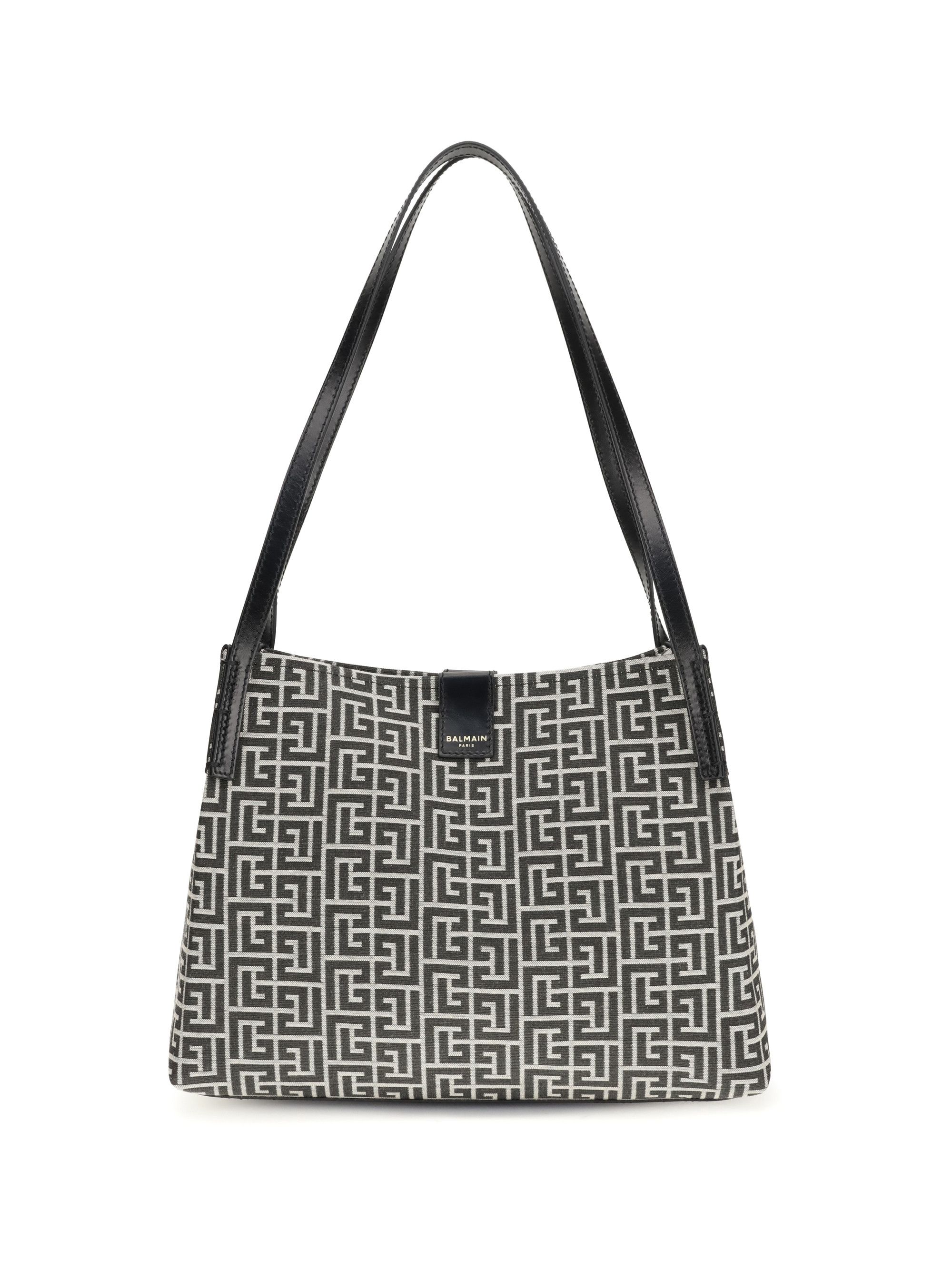 Balmain Jacquard and leather Tote Bag Size ONE SIZE - 1 Thumbnail