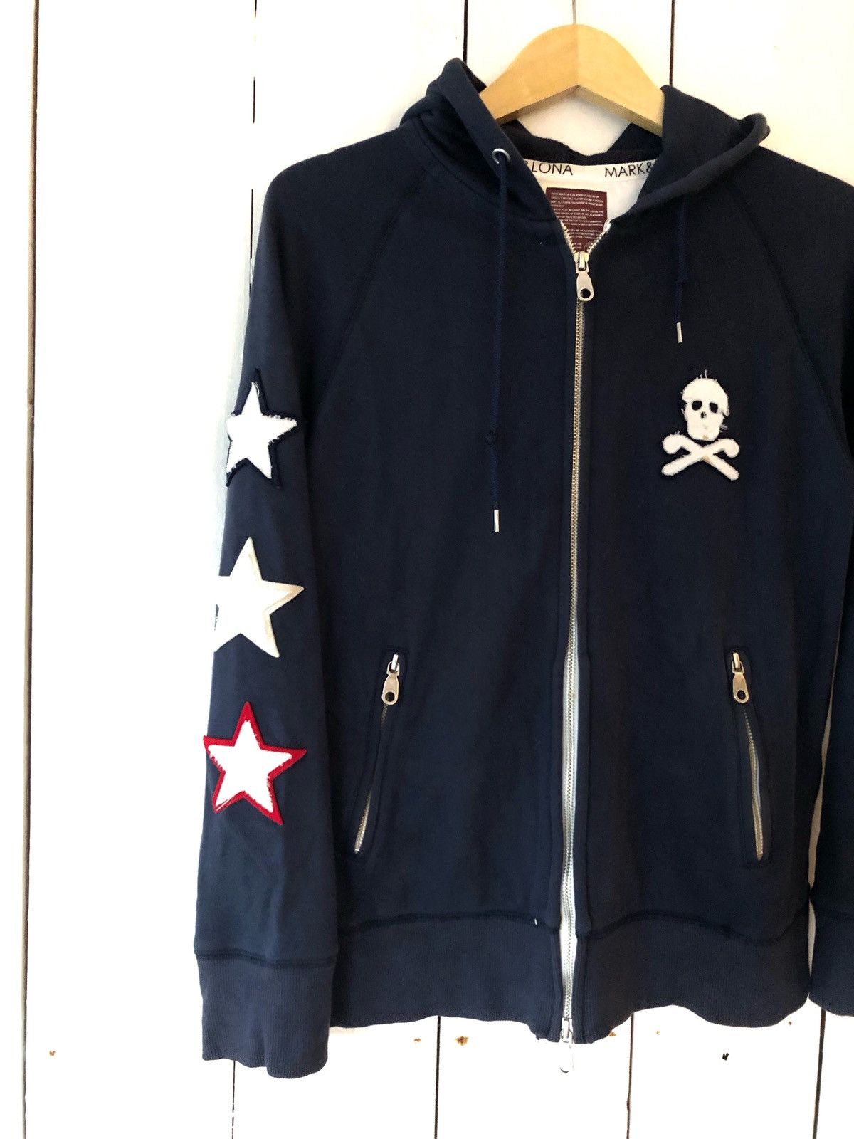 If Six Was Nine × Japanese Brand × Le Grande Bleu (L.G.B.) JAPANESE MARK & LONA ZIP HOODIE SKULL DESIGN Size US S / EU 44-46 / 1 - 3 Thumbnail