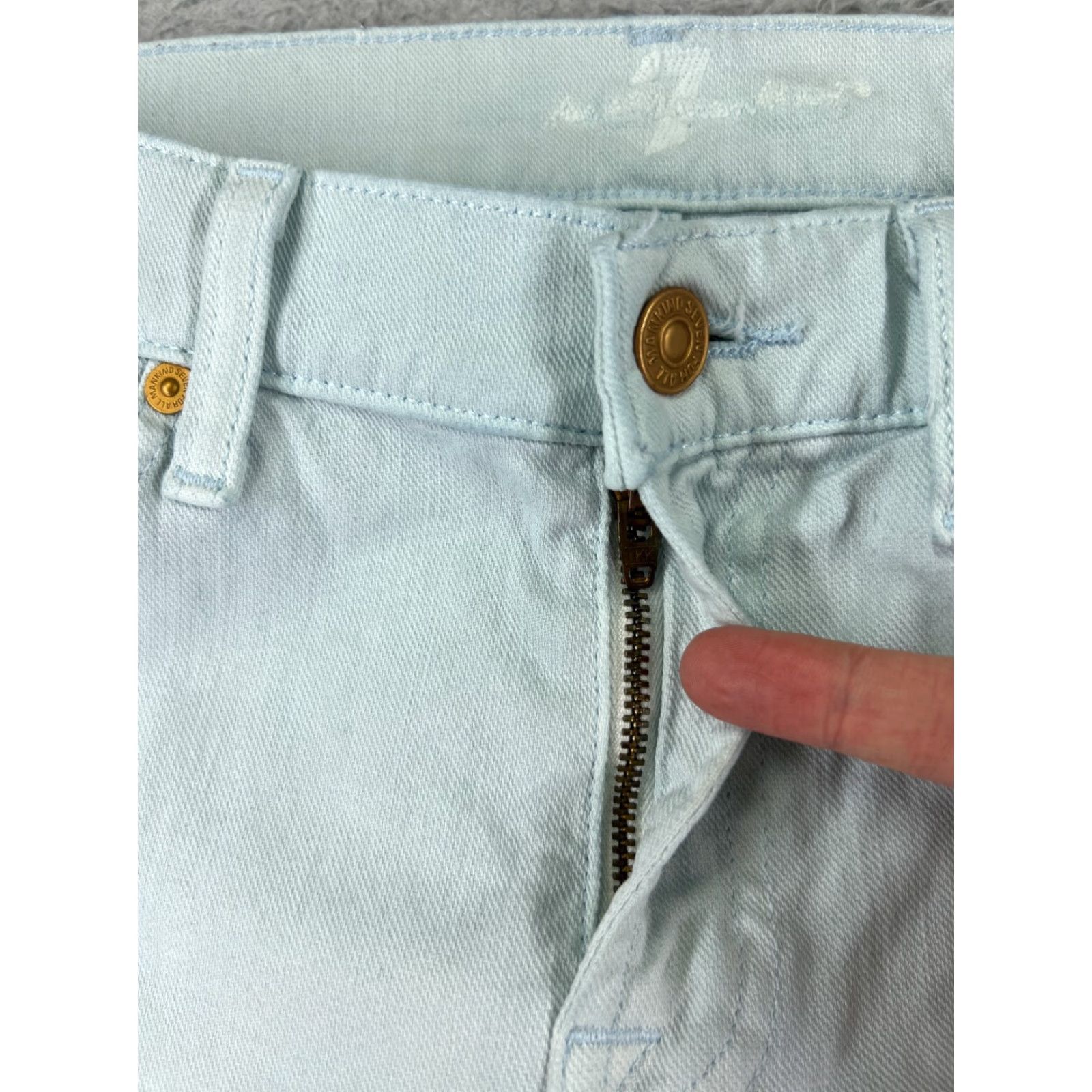 7 For All Mankind 7 For All Mankind Jeans Womens 27 Blue Denim Cropped Comfortable Stretch Regular Straight 5-Pocket Cotton Blend Logo Size 27" / US 4 / IT 40 - 5 Thumbnail
