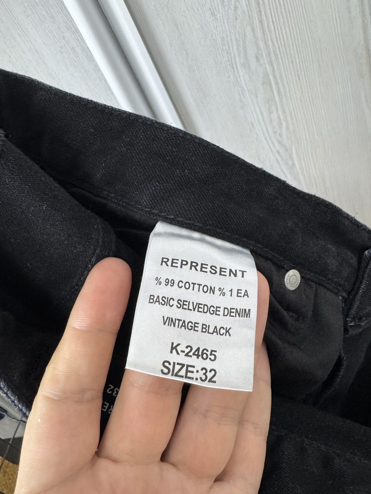 Japanese Brand Represent Basic selvedge denim vintage black jeans zippers Size US 32 / EU 48 - 20 Thumbnail