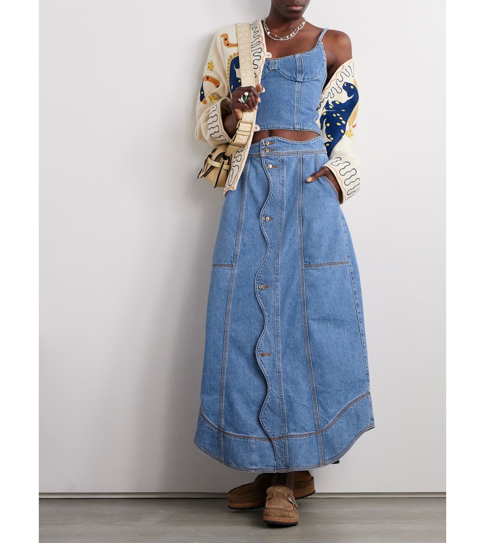 Farm Rio Denim skirt Size 25" / US 0 / IT 36 - 2 Thumbnail