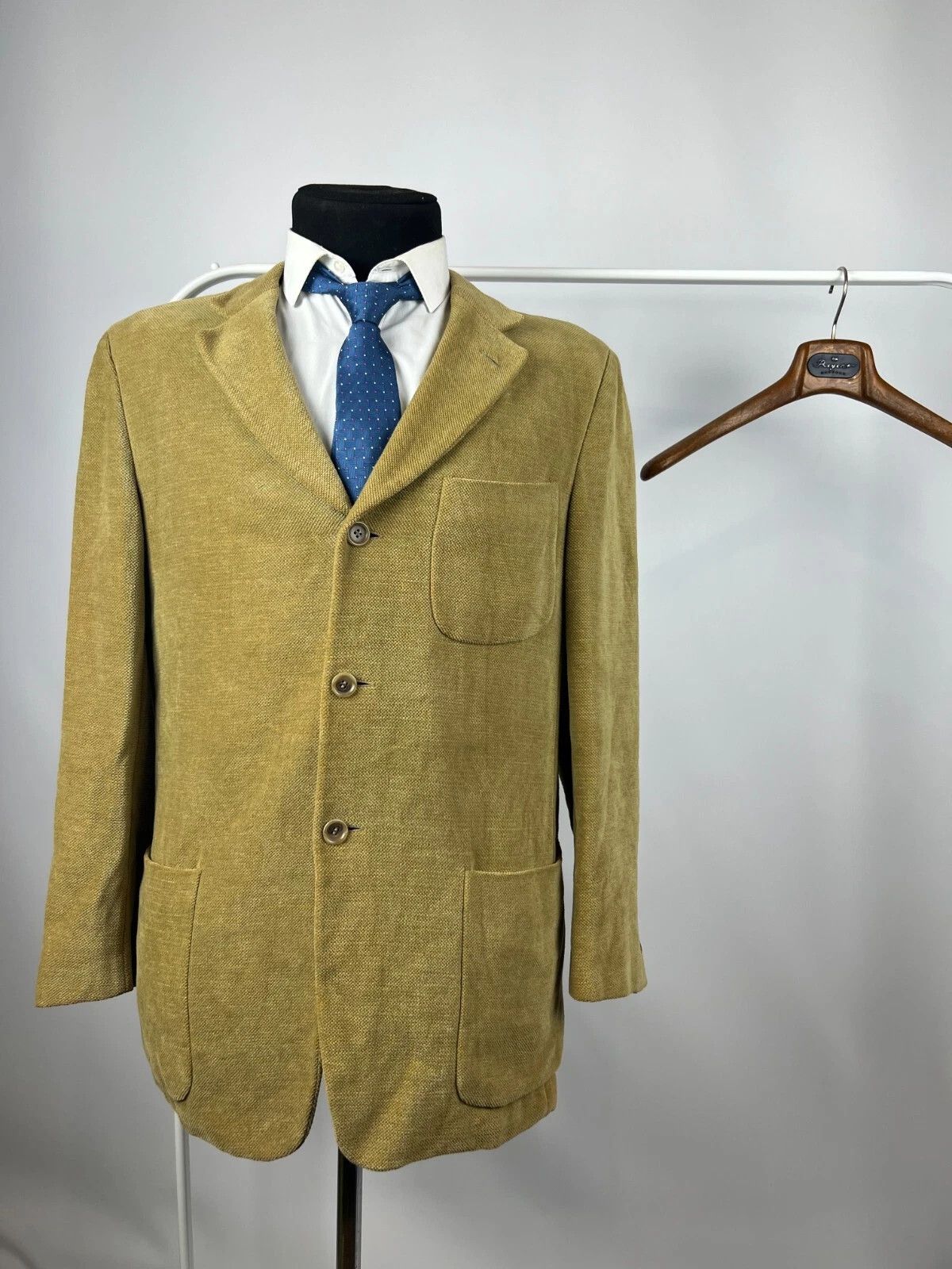 Ermenegildo Zegna Ermenegildo Zegna Soft Half-Lined Yellow Blazer Jacket Size 40R - 2 Thumbnail