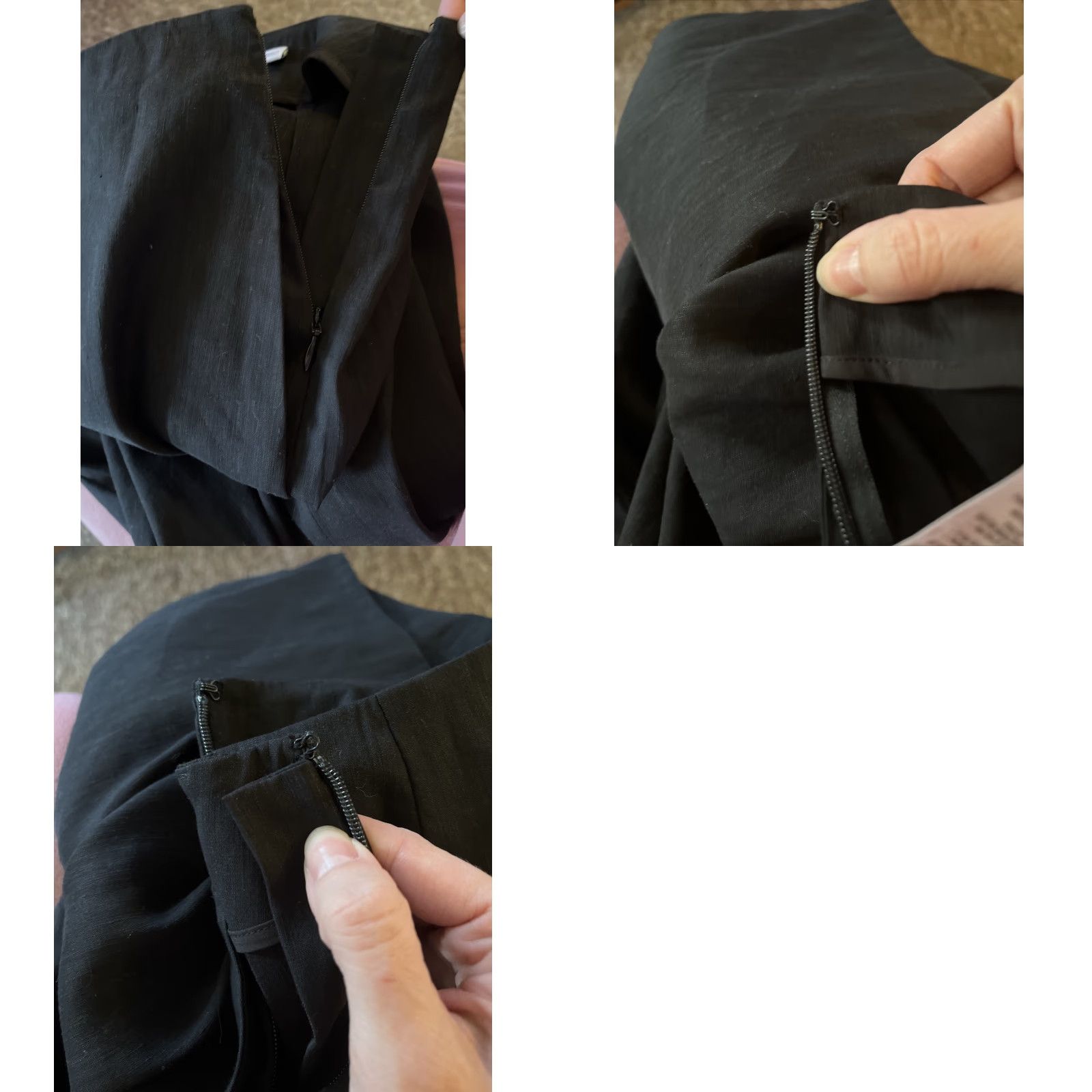Vince Vince Womens Pants Black Linen Blend Cropped Wide-Leg 24" Inseam Size 2 Pockets Modern City Preppy Size 26" / US 2 / IT 38 - 8 Thumbnail