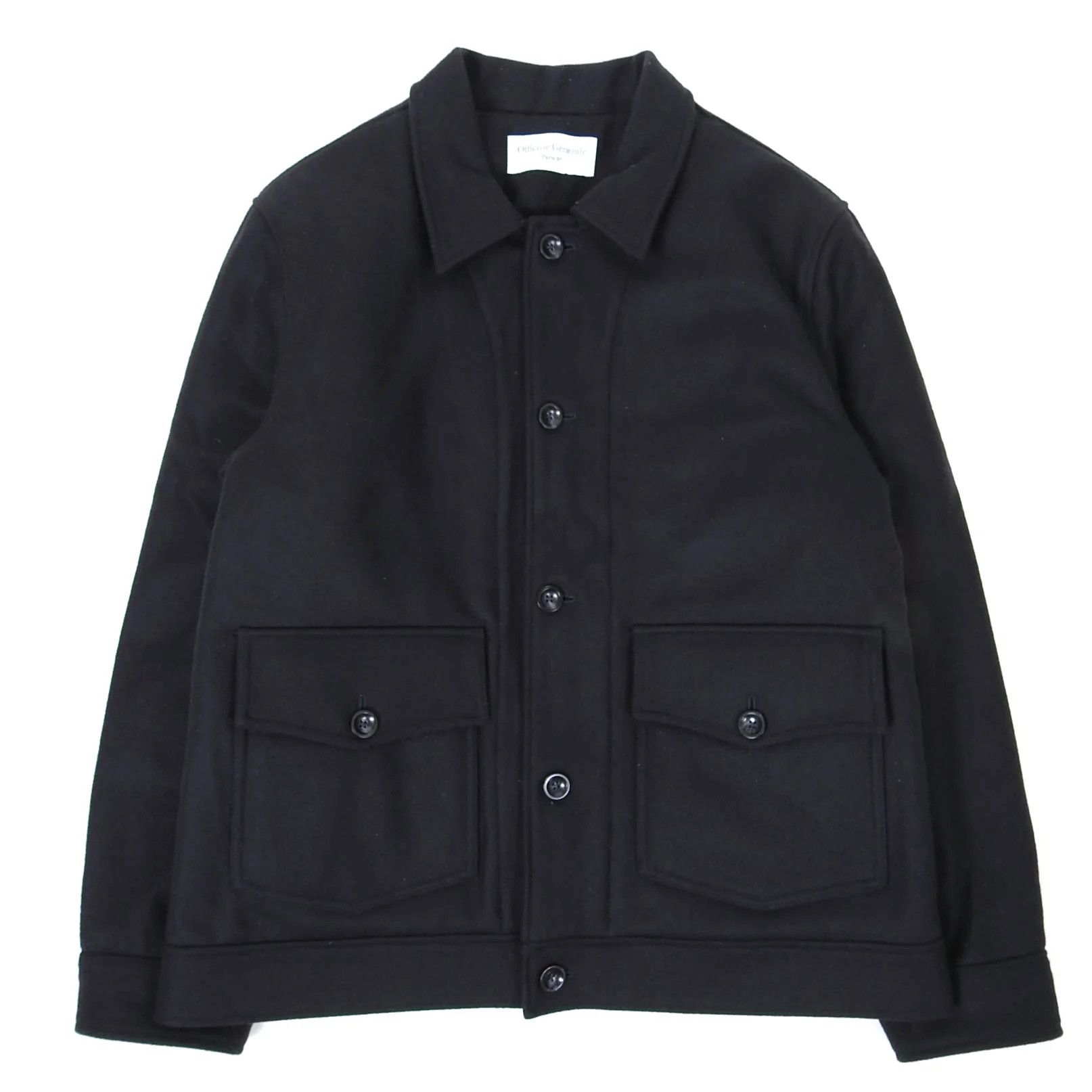 Officine Generale o1mle1025 Submarine Melton Wool Jacket in Navy blue Size US XL / EU 56 / 4 - 1 Preview