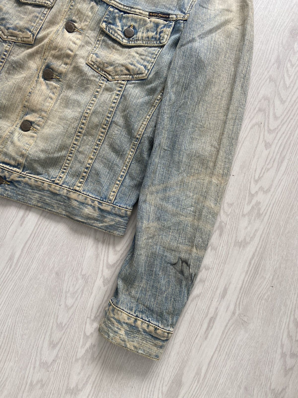 Nudie Jeans Vintage 2000’s Nudie Conny Thread Embroidery Trucker Jacket Size US S / EU 44-46 / 1 - 2 Thumbnail