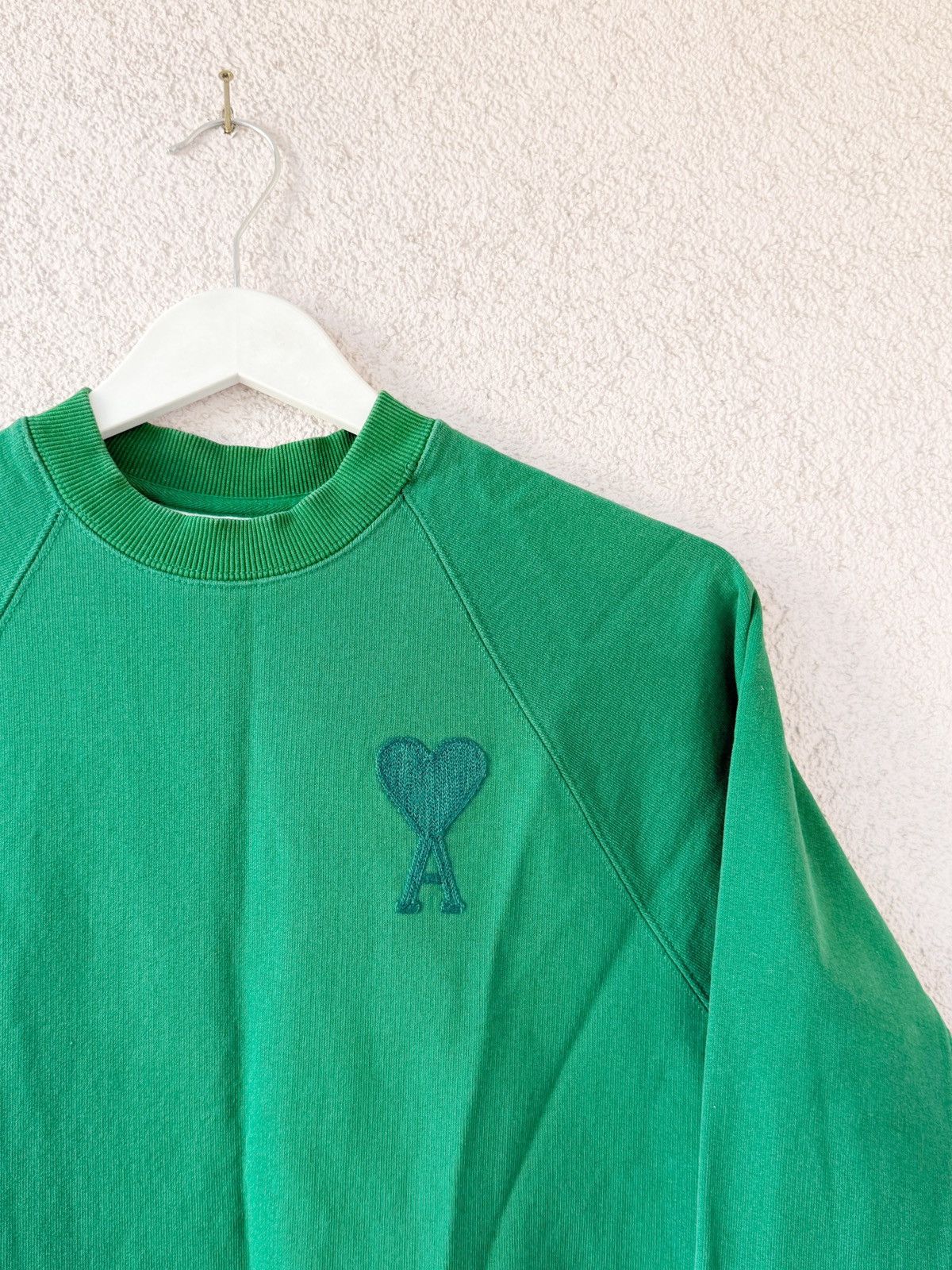 AMI Ami Women Green Heavyweight Sweatshirt Big Heart Logo Size M Size M / US 6-8 / IT 42-44 - 3 Thumbnail