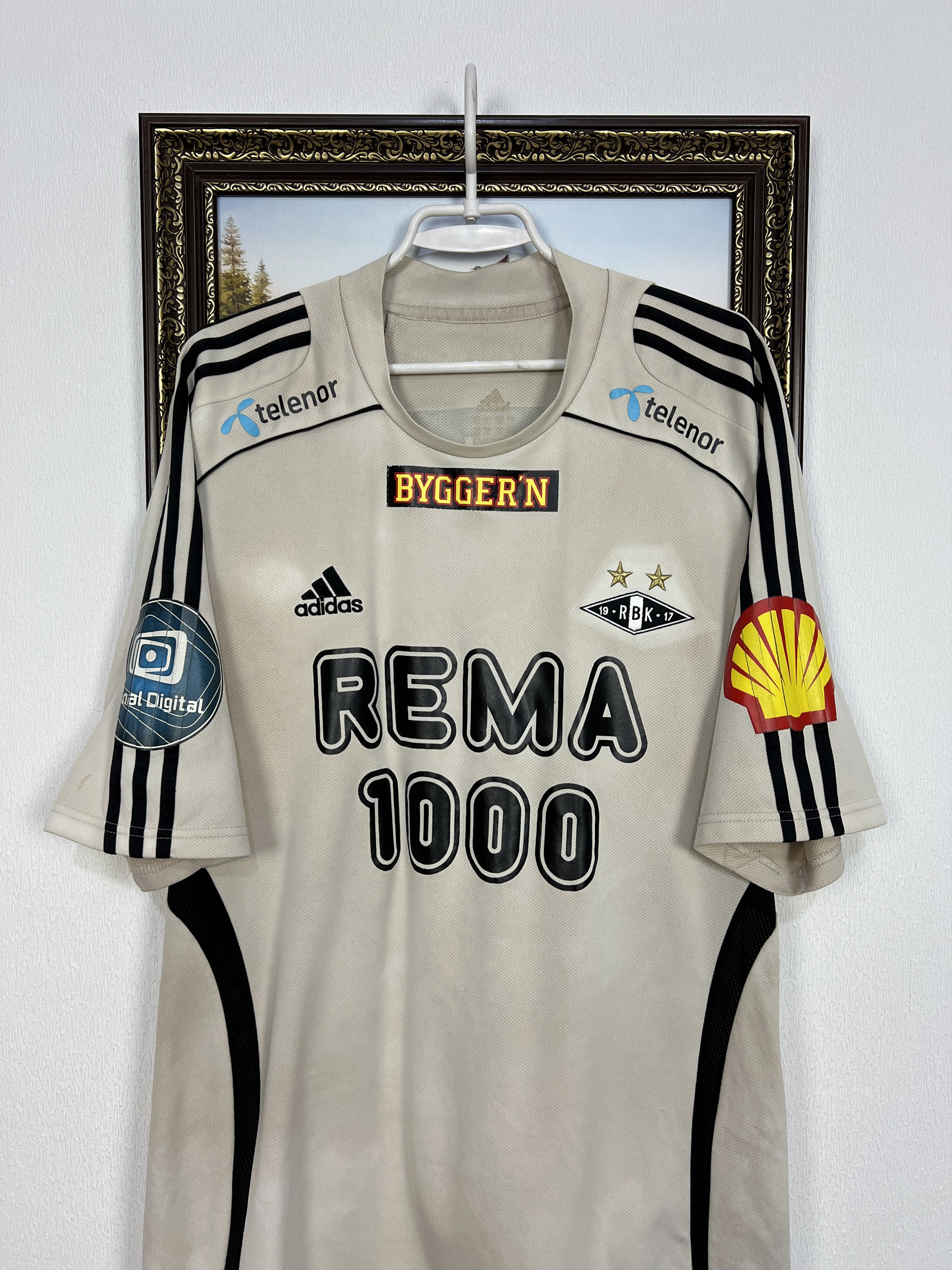 Adidas Rosenborg Home football shirt 2009 Soccer Adidas Jersey Size US XXL / EU 58 / 5 - 2 Thumbnail