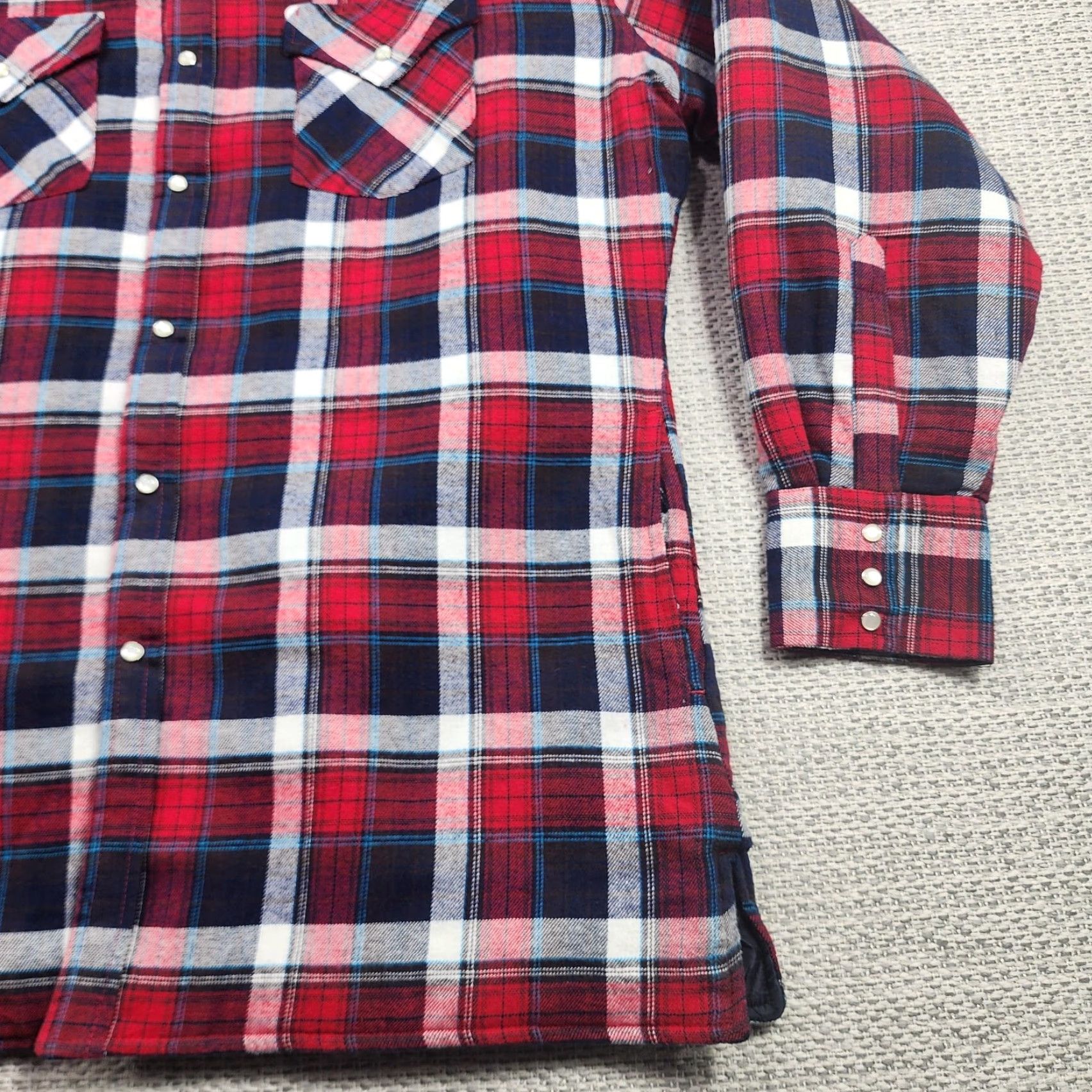 Vintage VINTAGE Ely Cattleman Jacket Mens Large Plaid Flannel Quilted Lined Western Pearl Snap Red Size US L / EU 52-54 / 3 - 2 Thumbnail