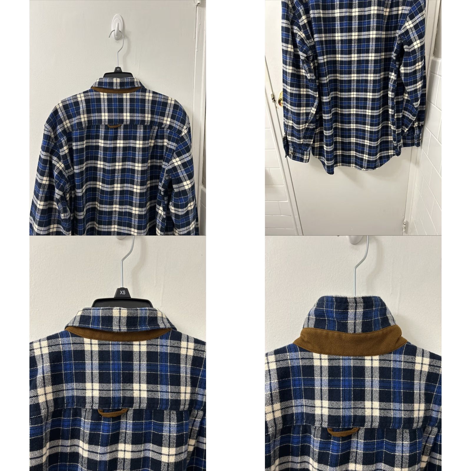 Orvis VINTAGE Orvis Perfect Flannel Shirt Mens M Blue Heavyweight Plaid Button Down L/S Size US M / EU 48-50 / 2 - 9 Thumbnail