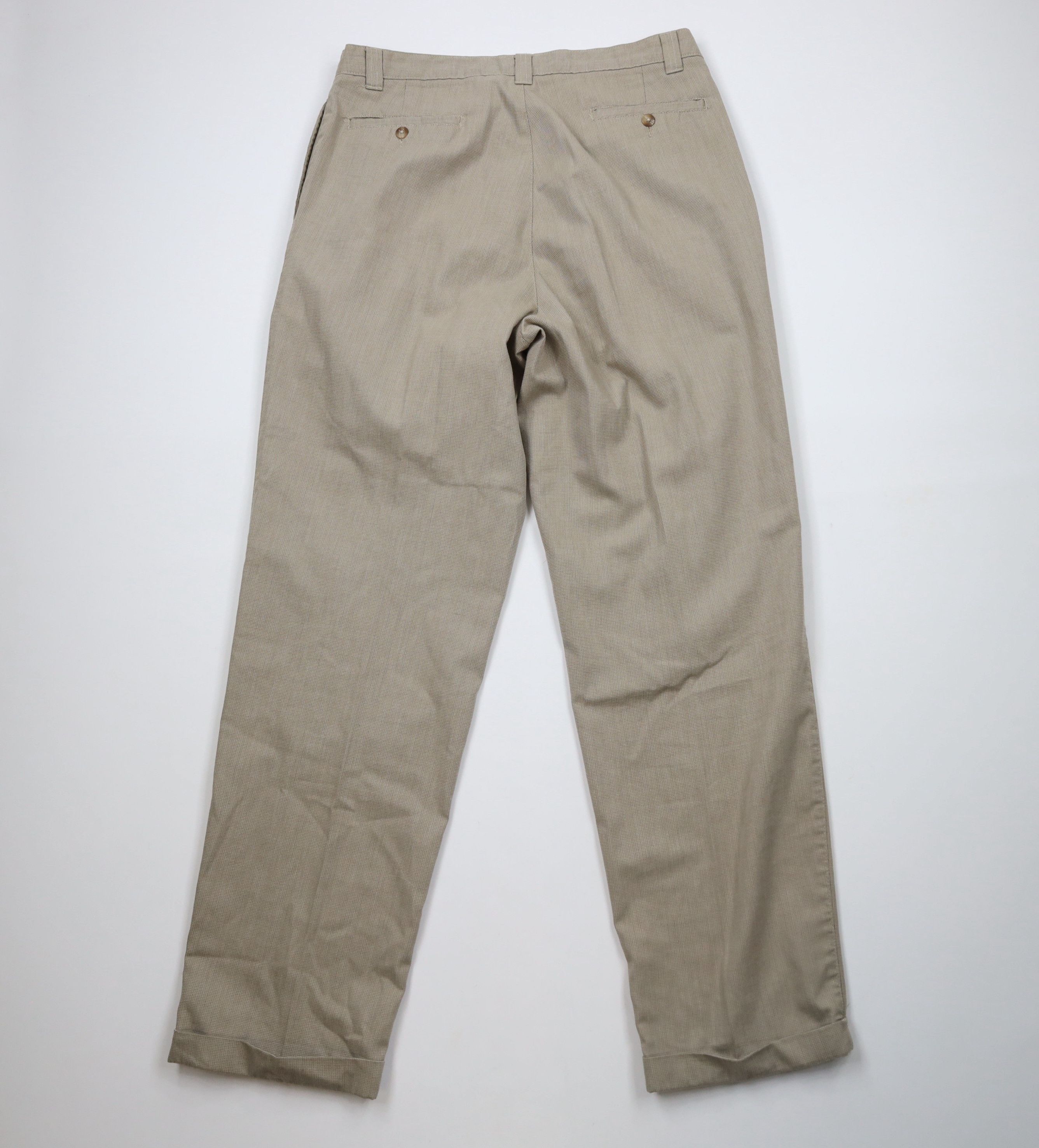 Vintage Vintage 90s Streetwear Pleated Cuffed Wide Leg Chino Pants Size US 36 / EU 52 - 10 Thumbnail
