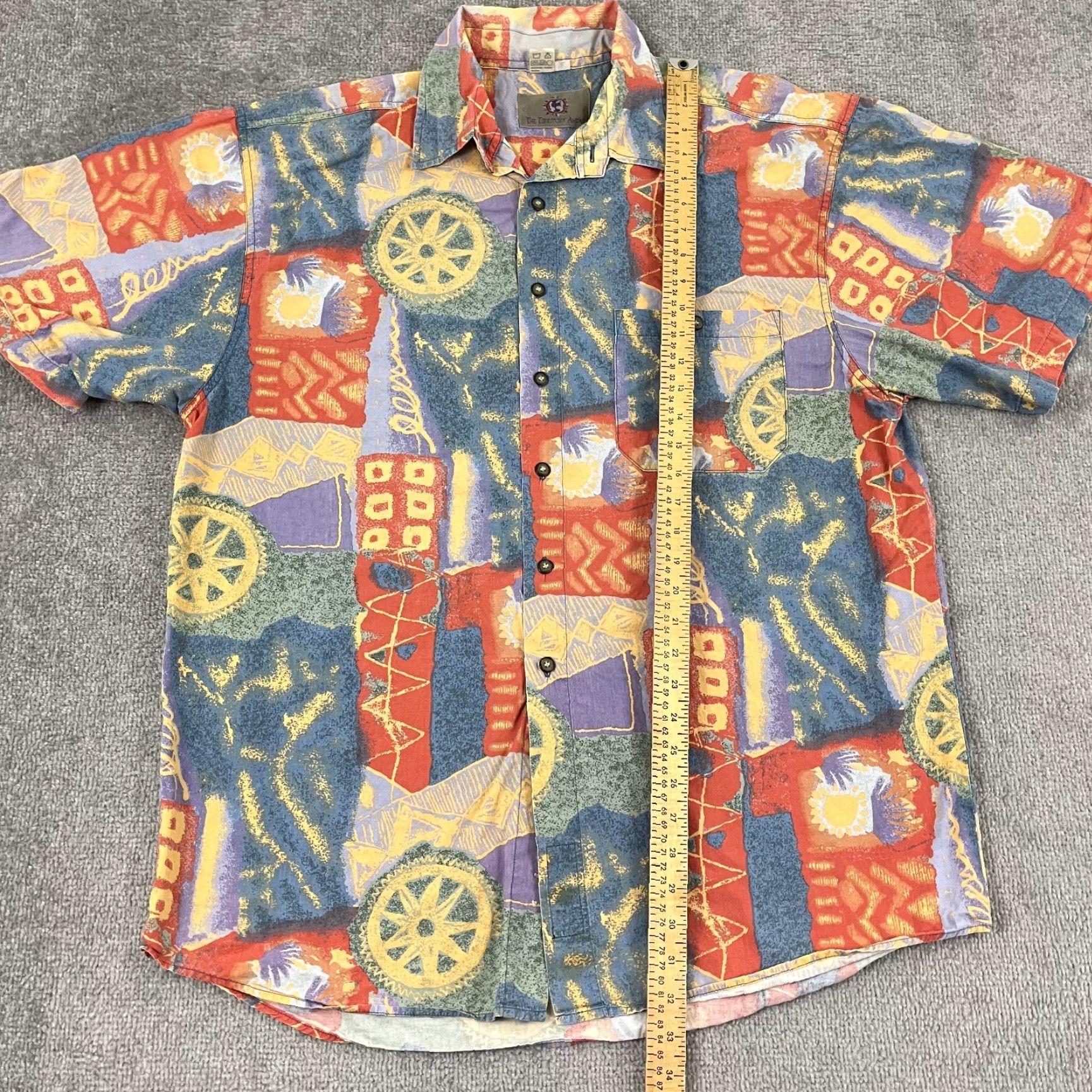 The Territory Ahead VINTAGE Territory Ahead Mens Shirt XL Geometric Abstract Short Sleeve Button Up Casual Travel Retro 2000s Size US XL / EU 56 / 4 - 3 Thumbnail