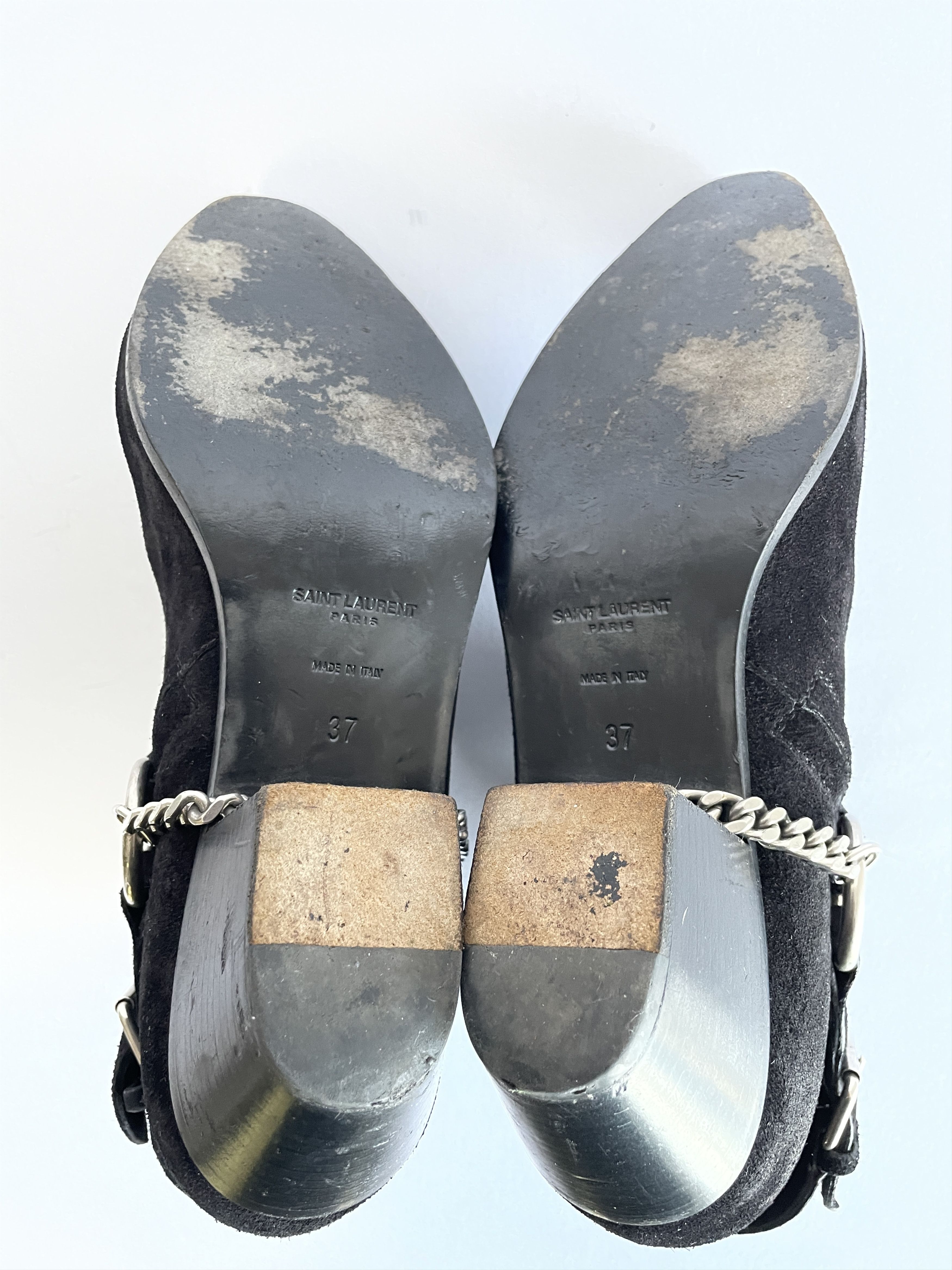 Saint Laurent Paris Saint Laurent Black Harness Suede Ankle Boots Size 37 EU Size US 7 / IT 37 - 8 Thumbnail
