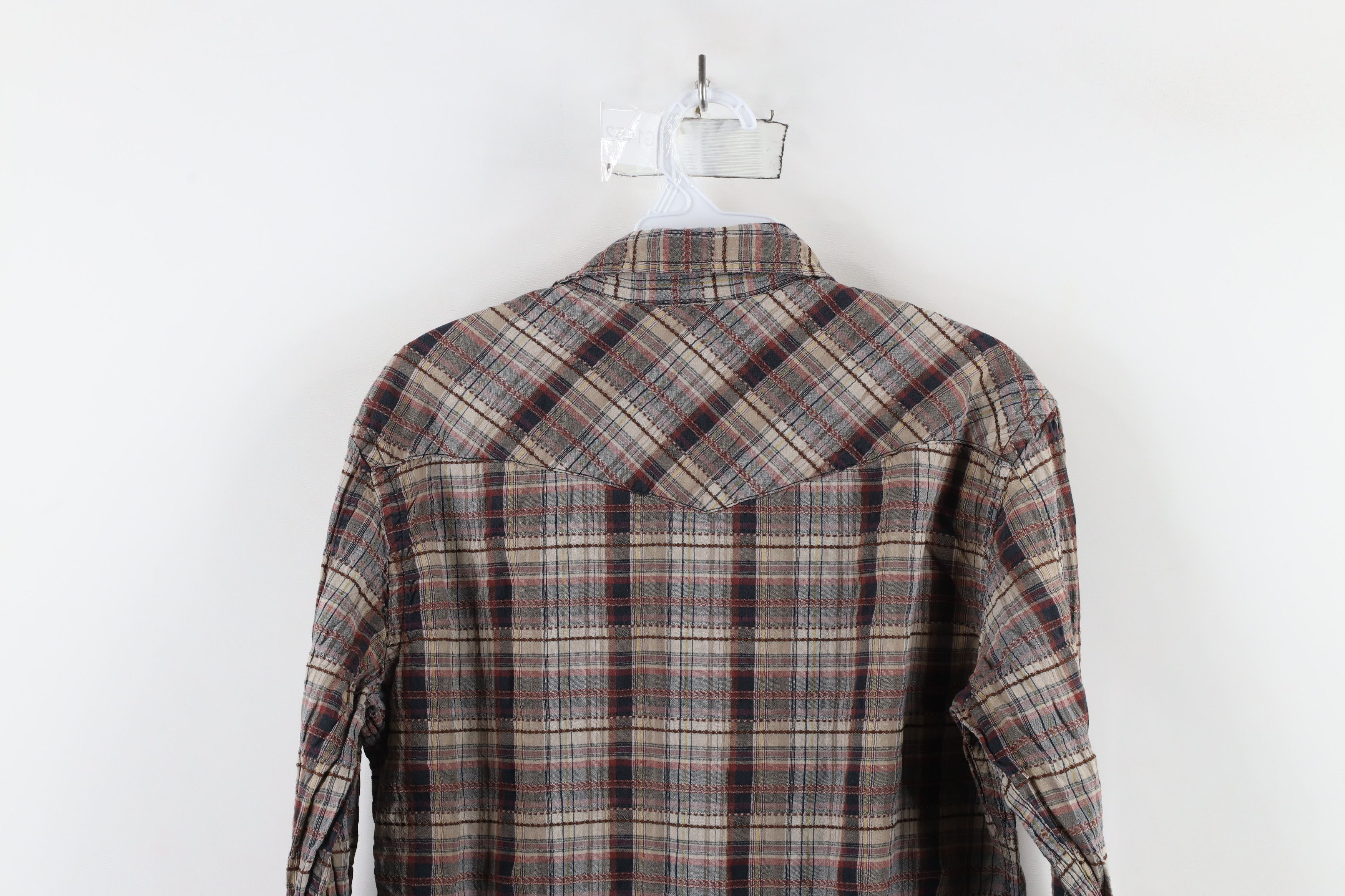 Salt Valley × Vintage Salt Valley Western Cowboy Snap Button Collared Shirt Plaid Size US XS / EU 42 / 0 - 13 Thumbnail