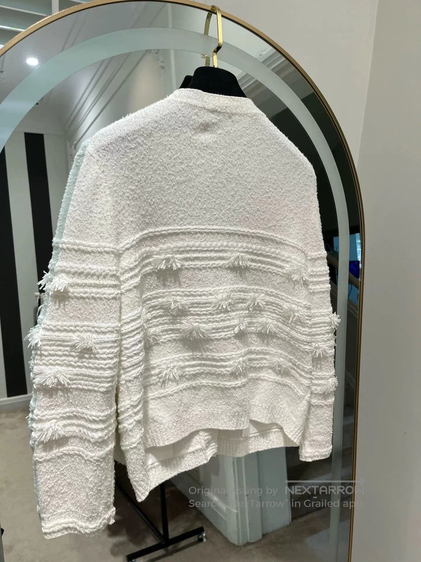 Chanel Chanel White Floral Cardigan FR40. Size US M / EU 48-50 / 2 - 2 Thumbnail