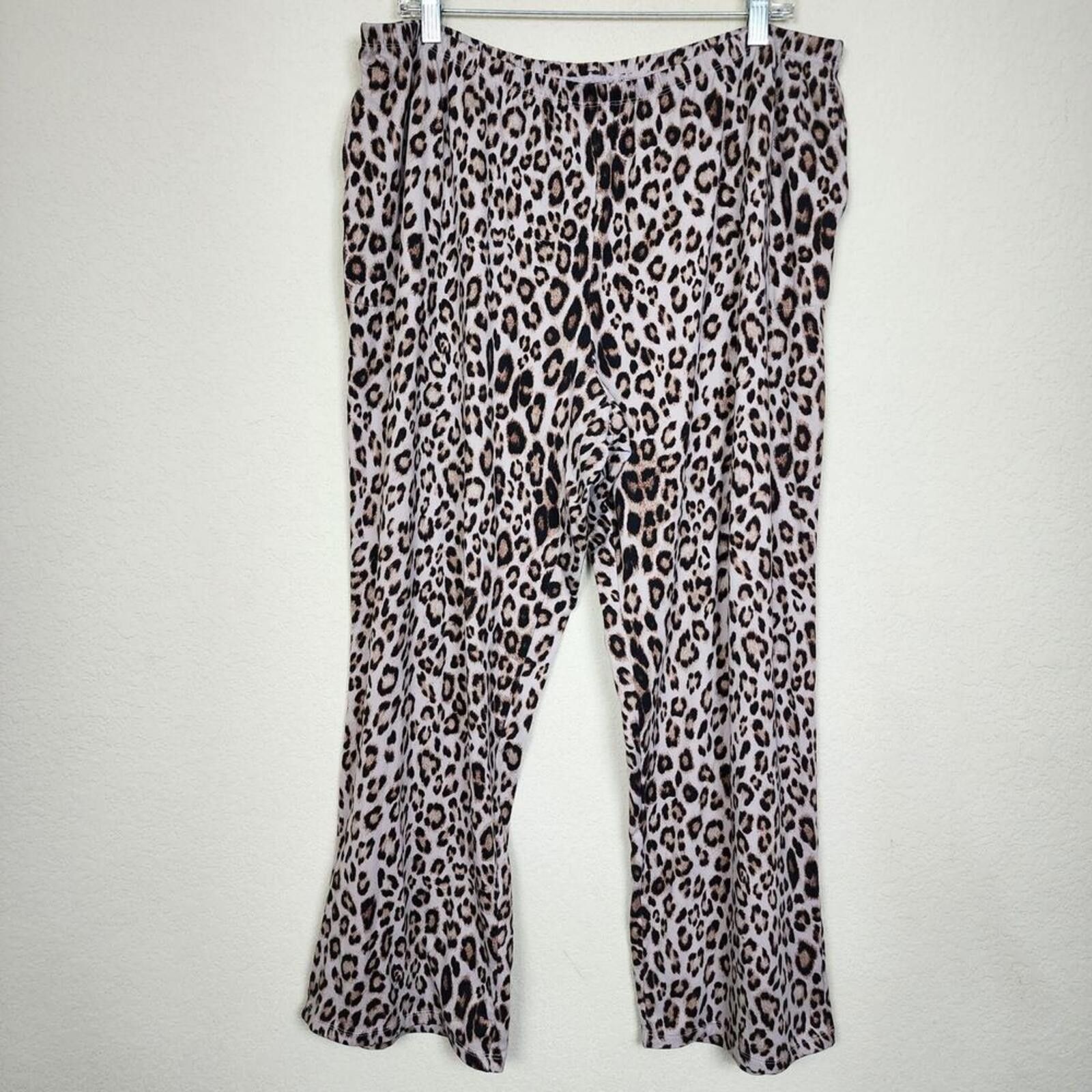 Other Leopard Cheetah Print Pajama Pants Size 40" / US 18 - 1 Thumbnail