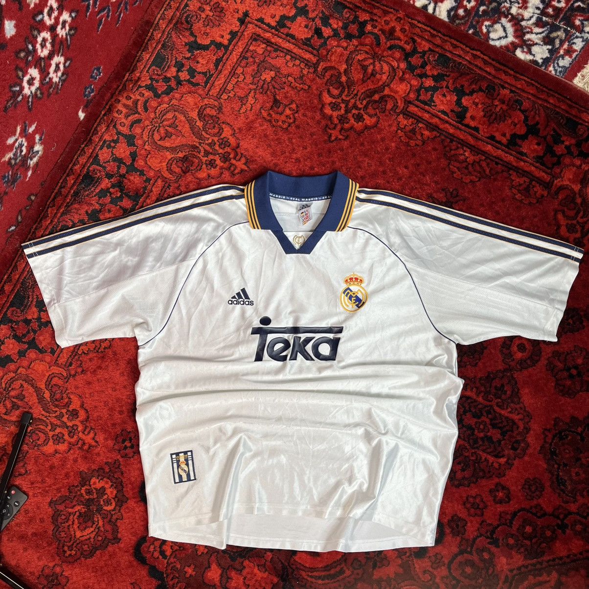 Adidas Vintage Rare Adidas 90'S Real Madrid Teka Jersey Shirt Size US XL / EU 56 / 4 - 2 Thumbnail