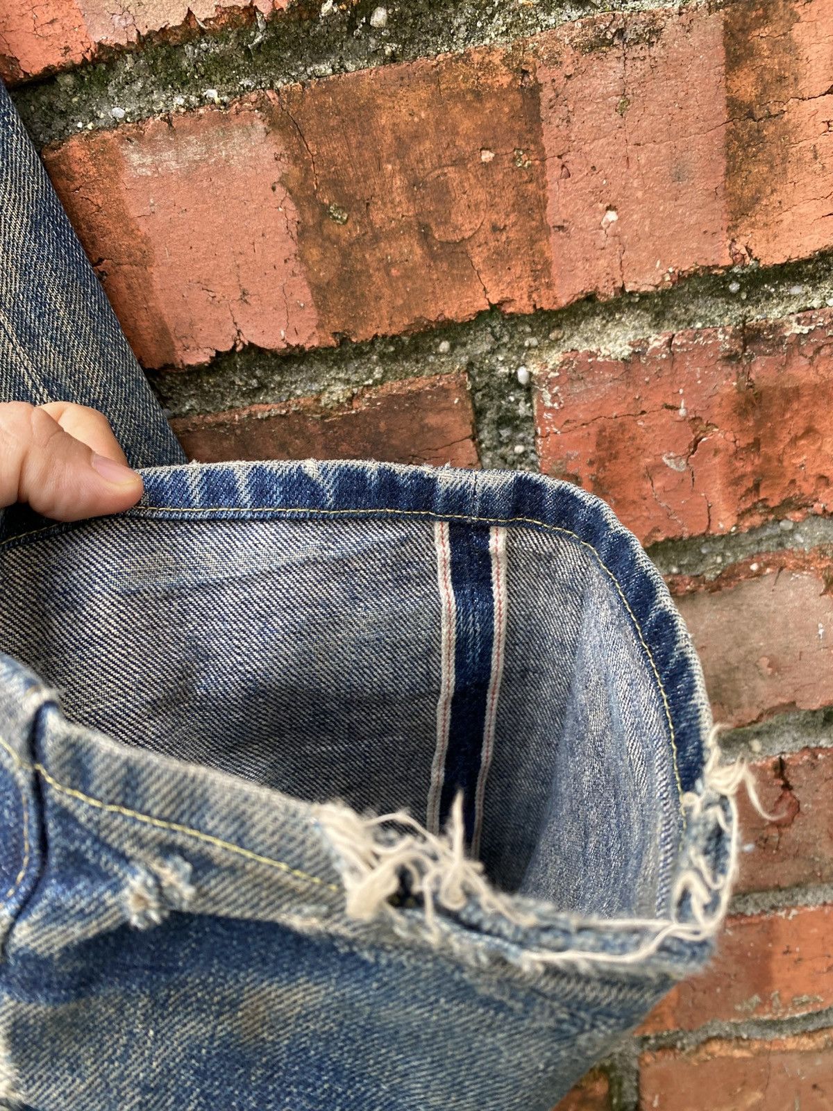 Levi's Vintage Clothing W29x32 Vintage levi's 702 big E redline buckle back JAPAN Size US 29 - 5 Thumbnail